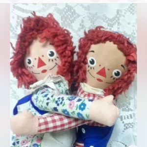 1970s Knickerbocker Raggedy Ann and Andy Embraceable